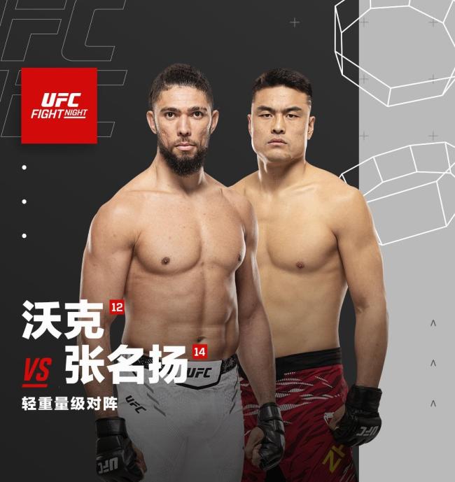 UFC格斗之夜上海站：沃克对决张名扬