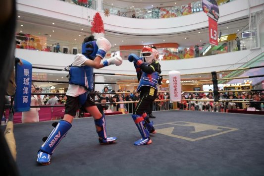 潍坊市第五届体育旅游消费季——潍坊市青少年武林大会散打搏击比赛举行