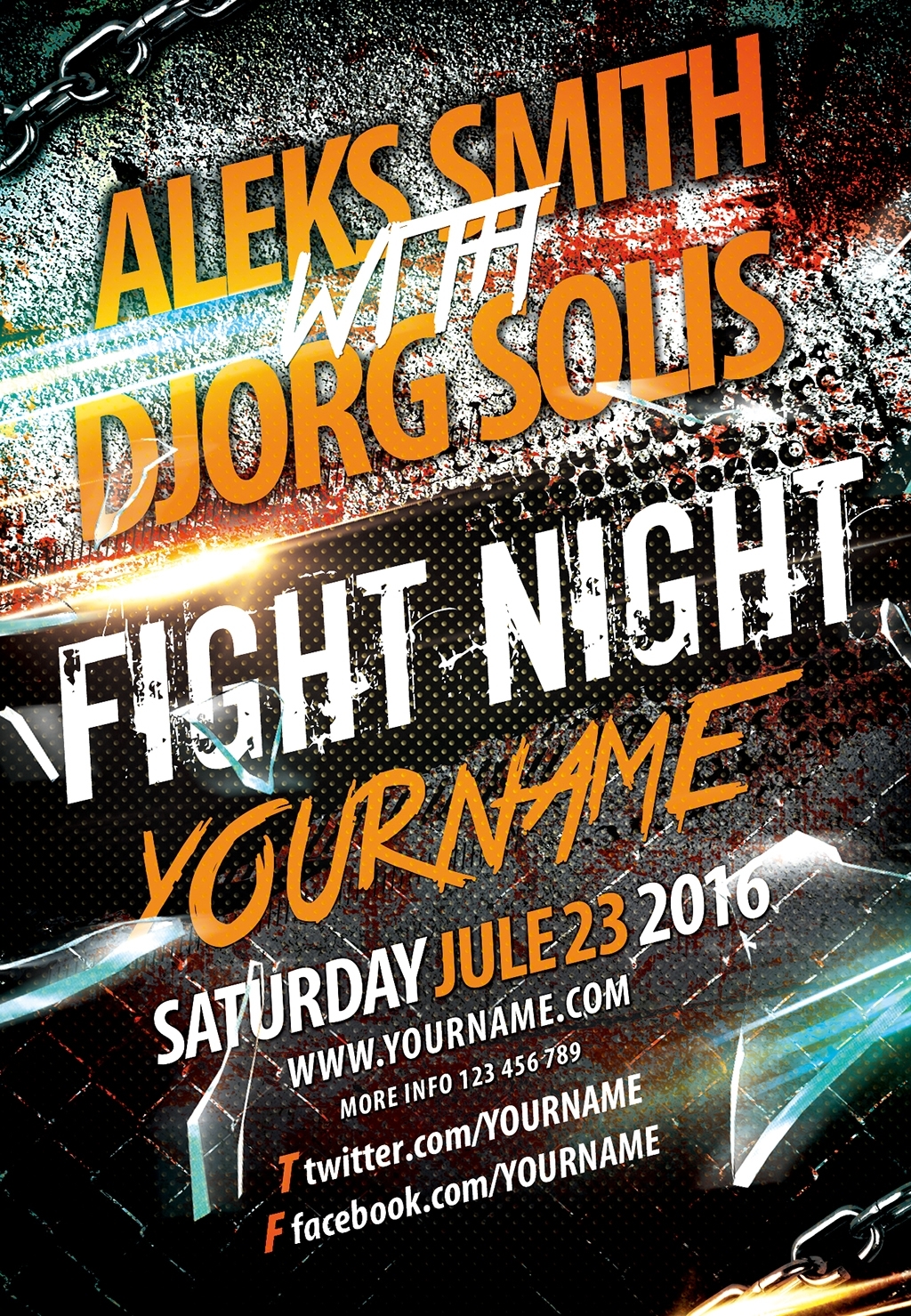 搏击比赛厚积薄发拳击海报设计(图1)